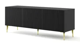 szafka-rtv-ravenna-b-150-3d-czarny-mat-nozki-zlote