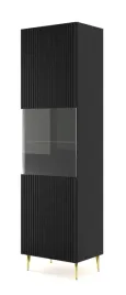 witryna-ravenna-b-1d-60-cm-czarny-mat-nozki-zlote