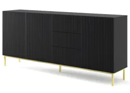 komoda-ravenna-b-200-cm-3d3s-frez-czarny-mat-rama