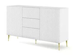 komoda-ravenna-c-150-cm-bialy-polysk-szpilki-zlote