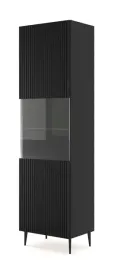 witryna-ravenna-b-1d-60-cm-frez-czarny-mat-nozki