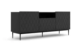 szafka-rtv-diuna-145cm-2d1k-czarny-mat-rama-czarna