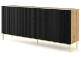 komoda-ravenna-b-200-cm-3d3s-artisan-czarny-rama