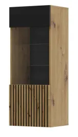 witryna-auris-wiszaca-1d-dab-artisan-czarny-mat