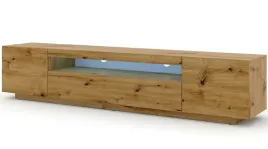 szafka-rtv-aura-200-cm-uniwersalna-stojaca-wiszaca-dab-artisan-led