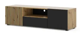 szafka-rtv-auris-150-cm-dab-artisan-czarny-mat-fezowana
