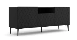 szafka-rtv-diuna-145-cm-2d1k-czarny-mat-na-nozkach