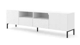 szafka-rtv-surf-200-cm-2d2s-bialy-mat-nozki-czarne