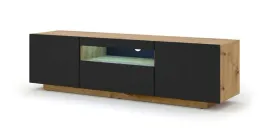 szafka-rtv-aura-150-cm-uniwersalna-stojaca-wiszaca-artisan-czarny-mat-led