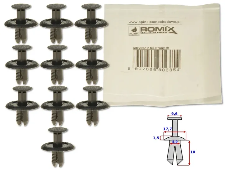 mazda-e2000-97-klips-spinka-kolek-romix-10szt