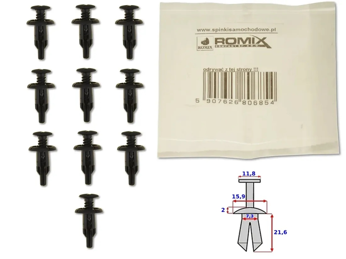 klips-spinka-kolek-mazda-romix-10x-stan-nowy