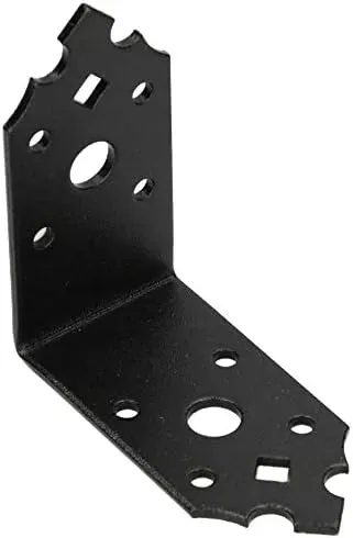 KĄTOWNIK ŁĄCZNIK CIESIELSKI MEBLOWY CZARNY OZDOBNY 80x80x40MM