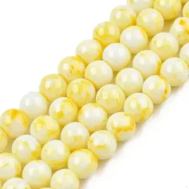 koraliki-szklane-marmurki-kulki-8mm-bialo-zolte-50szt