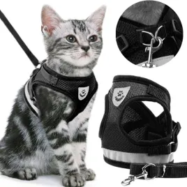 szelki-bezuciskowe-spacerowe-regulowane-odblask-dla-kota-smycz