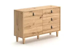 skandynawska-komoda-3-szuflady-120-cm-dab-artisan-nozki-drewniane