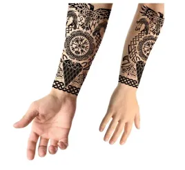 sztuczny-tatuaz-wiking-runy-czarny-halloween
