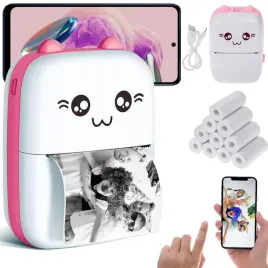 drukus-drukarka-termiczna-do-zdjec-bluetooth-mini-kot-11szt-rolek
