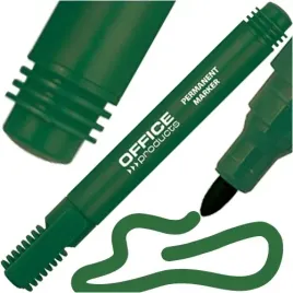 marker-permanentny-office-products-zielony-pisak-okragly-wodoodporny