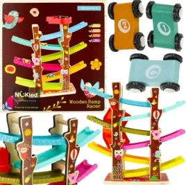 tor-samochdowy-autka-zwierzatka-kulodrom-drewniany