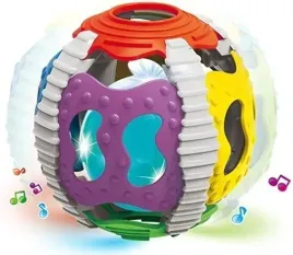 kula-elastyczna-sensoryczna-grzechotka-swiecaca-melodje-uczy-raczkowania
