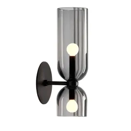 lampa-scienna-kinkiet-czarny-klosze-dymione-2xe14