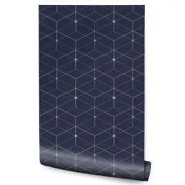 tapeta-do-salonu-nowoczesny-wzor-geometryczny-styl-glamour