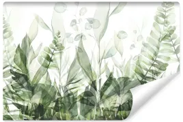 fototapety-do-sypialni-duze-liscie-tropikalne-akwarela-abstrakcja-400x280