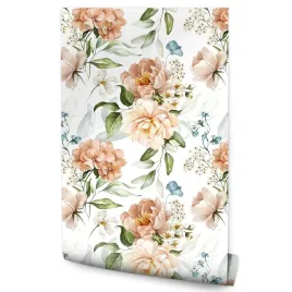 tapeta-do-jadalni-pastelowe-kwiaty-peonie-hortensje-natura-rosliny