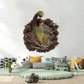 naklejka-dla-dzieci-dziura-mur-dinozaur-3d