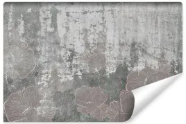 fototapeta-do-salonu-beton-kwiaty-kamien-450x300
