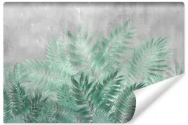 fototapeta-do-salonu-liscie-beton-natura-450x300