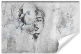 fototapeta-kobieta-portret-beton-kwiaty-360x240