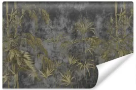 fototapeta-beton-liscie-mural-kamien-palmy-450x300