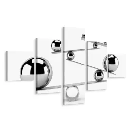 obraz-pentaptyk-srebrne-kule-abstrakcja-3d-250x150