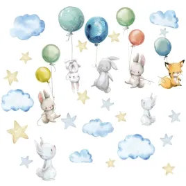 naklejki-na-sciane-dla-dzieci-balony-kroliczki
