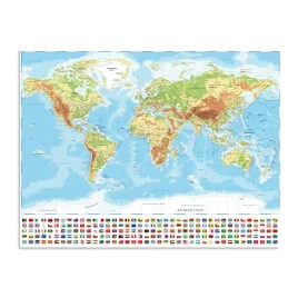 plakat-mapa-fizyczna-swiata-na-sciane-100x70