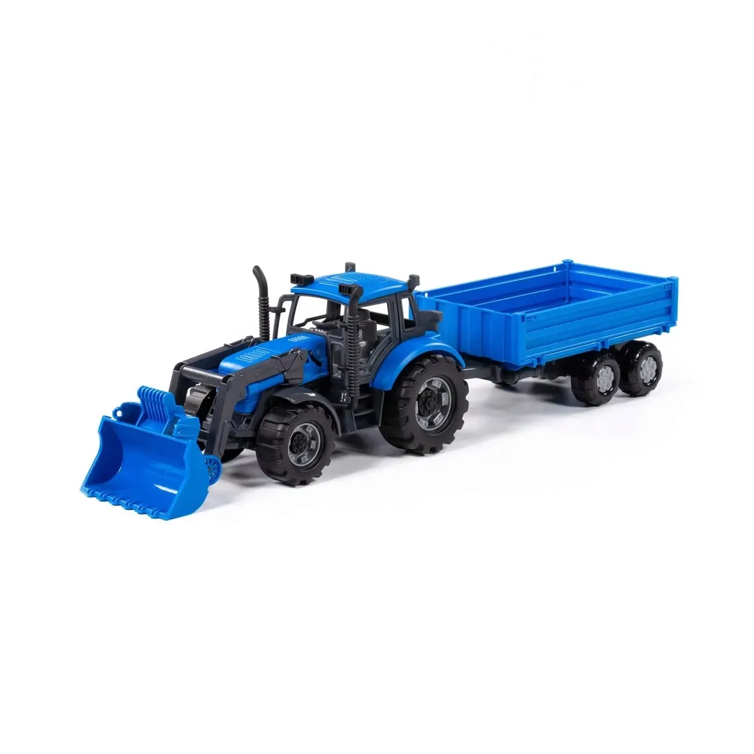wader-traktor-ladowarka-progress-z-przyczepa-niebieski