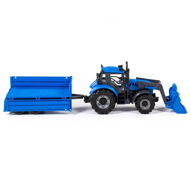 wader-traktor-ladowarka-progress-z-przyczepa-niebieski-model-progress
