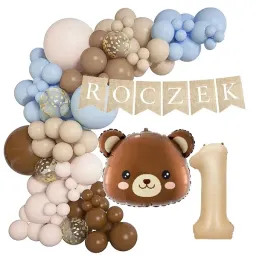 balony-luk-dekoracje-na-roczek-mis-cyfra-1-bezowe-brazowe-niebieskie-zestaw