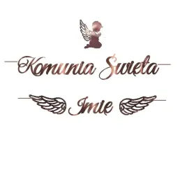 baner-aniol-girlanda-rose-gold-komunia-z-imieniem