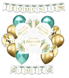 balony-dekoracje-na-komunie-baner-z-imieniem