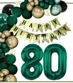balony-dekoracje-na-urodziny-cyfra-80-lat-zielone-zlote-czarne