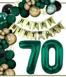 balony-dekoracje-na-urodziny-cyfra-70-lat-zielone-zlote-czarne