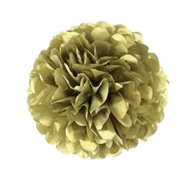 pompon-pompony-z-bibuly-kula-25-cm-zloty-matowy
