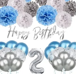 balony-zestaw-dekoracji-2-latka-urodziny-niebieski