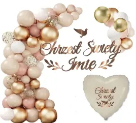 balony-chrzest-luk-dziki-roz-baner-rose-gold-imie