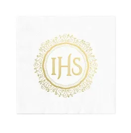 serwetki-na-komunie-sw-biale-ze-zlotym-nadrukiem-ihs-papierowe-10-sztuk