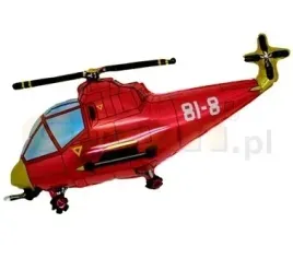 balon-foliowy-helikopter-czerwony-ratunkowy
