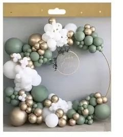 balony-zielone-biale-zlote-luk-girlanda-122szt