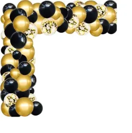 balony-czarne-zlote-konfetti-girlanda-z-tasma-luk